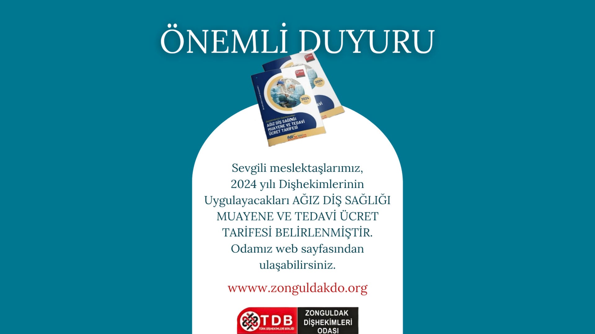 2024 yılı Dişhekimlerinin Uygulayacakları AĞIZ DİŞ SAĞLIĞI MUAYENE VE TEDAVİ ÜCRET TARİFESİ BELİRLENDİ