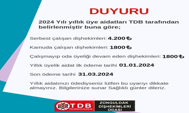 2024 YILI AİDAT SON ÖDEME TARİHİ