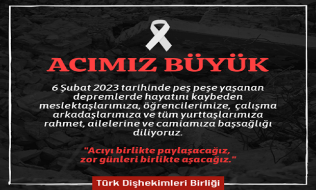 6 ŞUBAT 2023 DEPREMİ "ACIMIZ BÜYÜK"